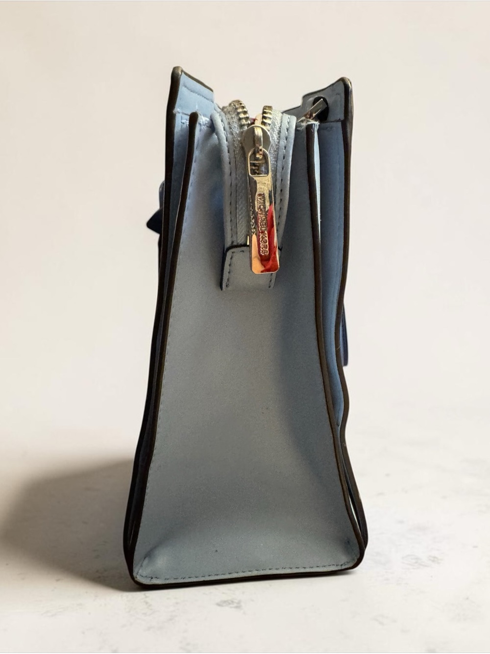 Michael Kors Saffiano Navy, Periwinkle, Light Blue Color block Satchel & wallet - Picture 6 of 14